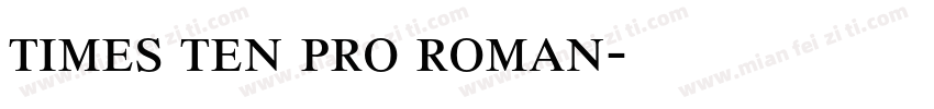 times ten pro roman字体转换